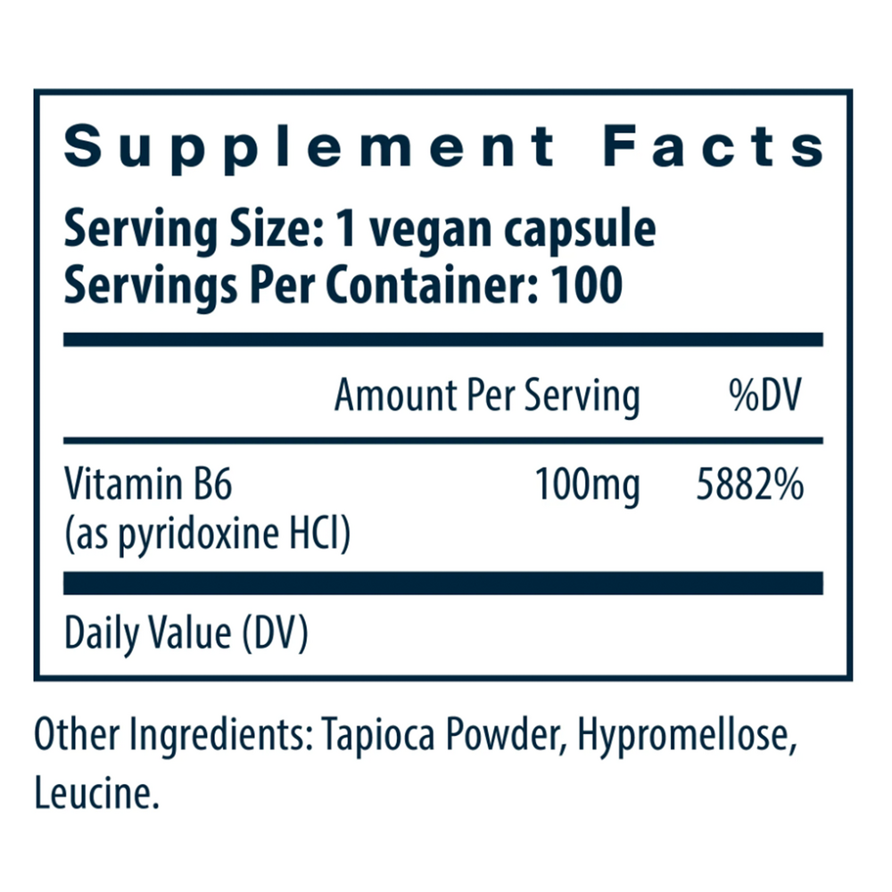 Vital Nutrients Vitamin B6 100mg - Image 3