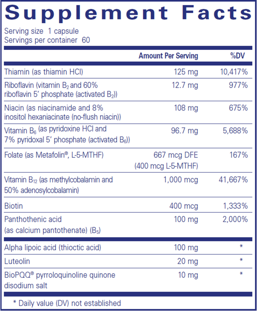 Pure Encapsulations Ultra B-Complex w/PQQ - Image 3
