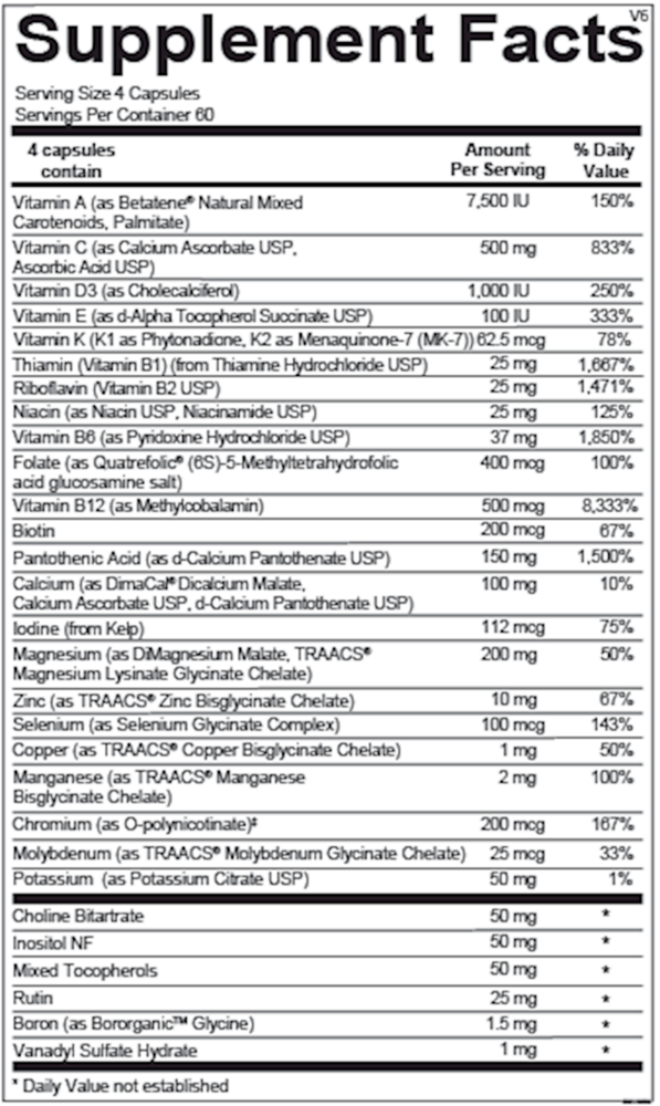 Ortho Molecular Products Alpha Base Capsules without Iron - Image 6