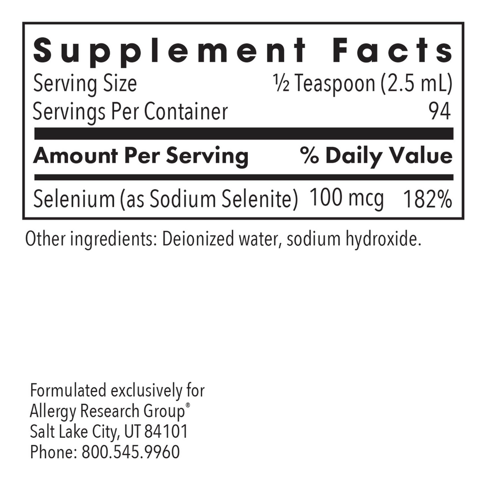 Allergy Research Group Selenium Solution - Image 3