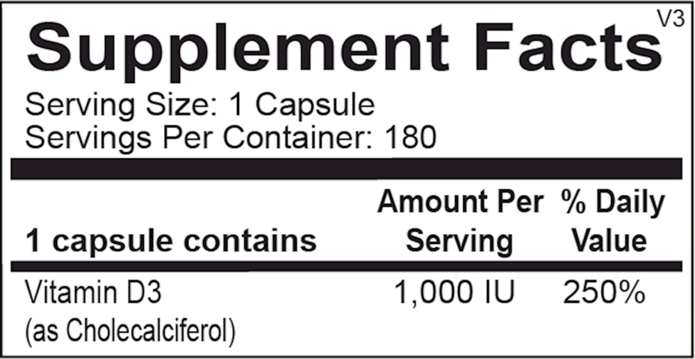 Ortho Molecular Products Vitamin D 1,000 IU - Image 3