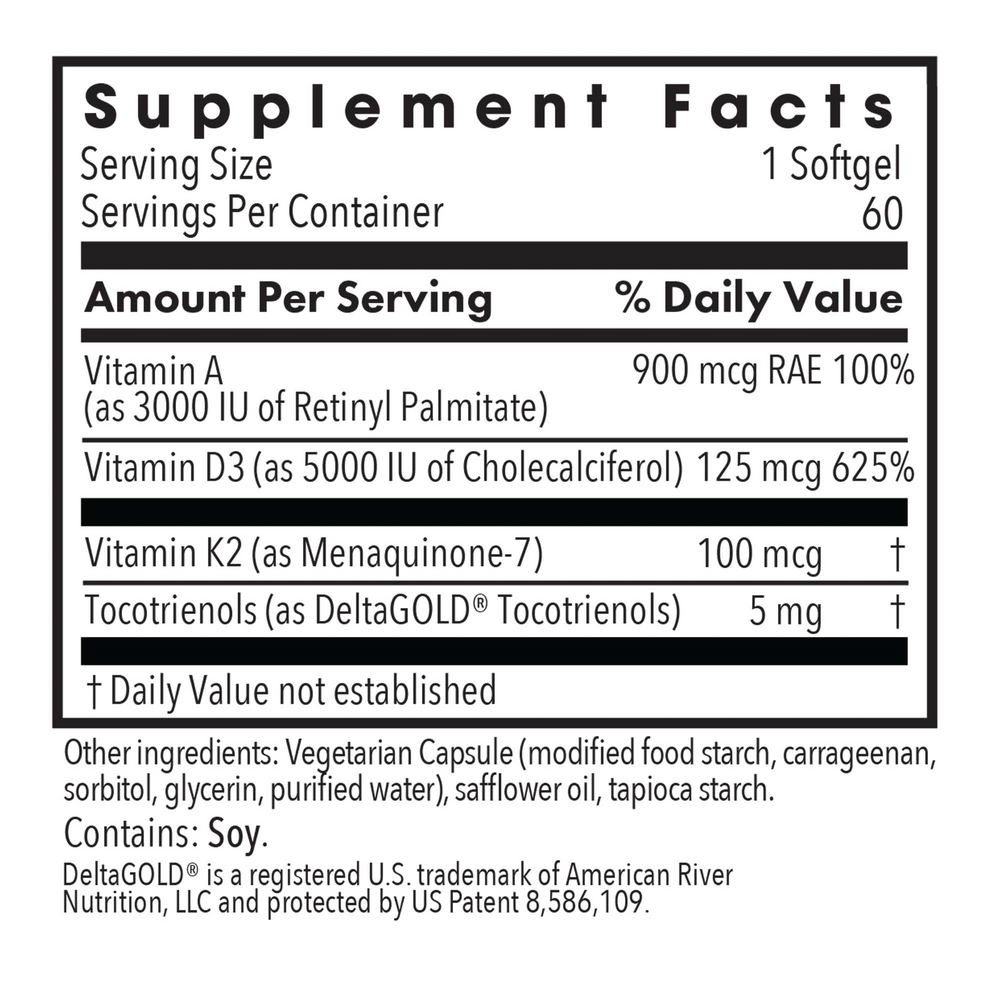 Allergy Research Group Vitamin D3 Complete Daily Balance with A and K2 - Image 3