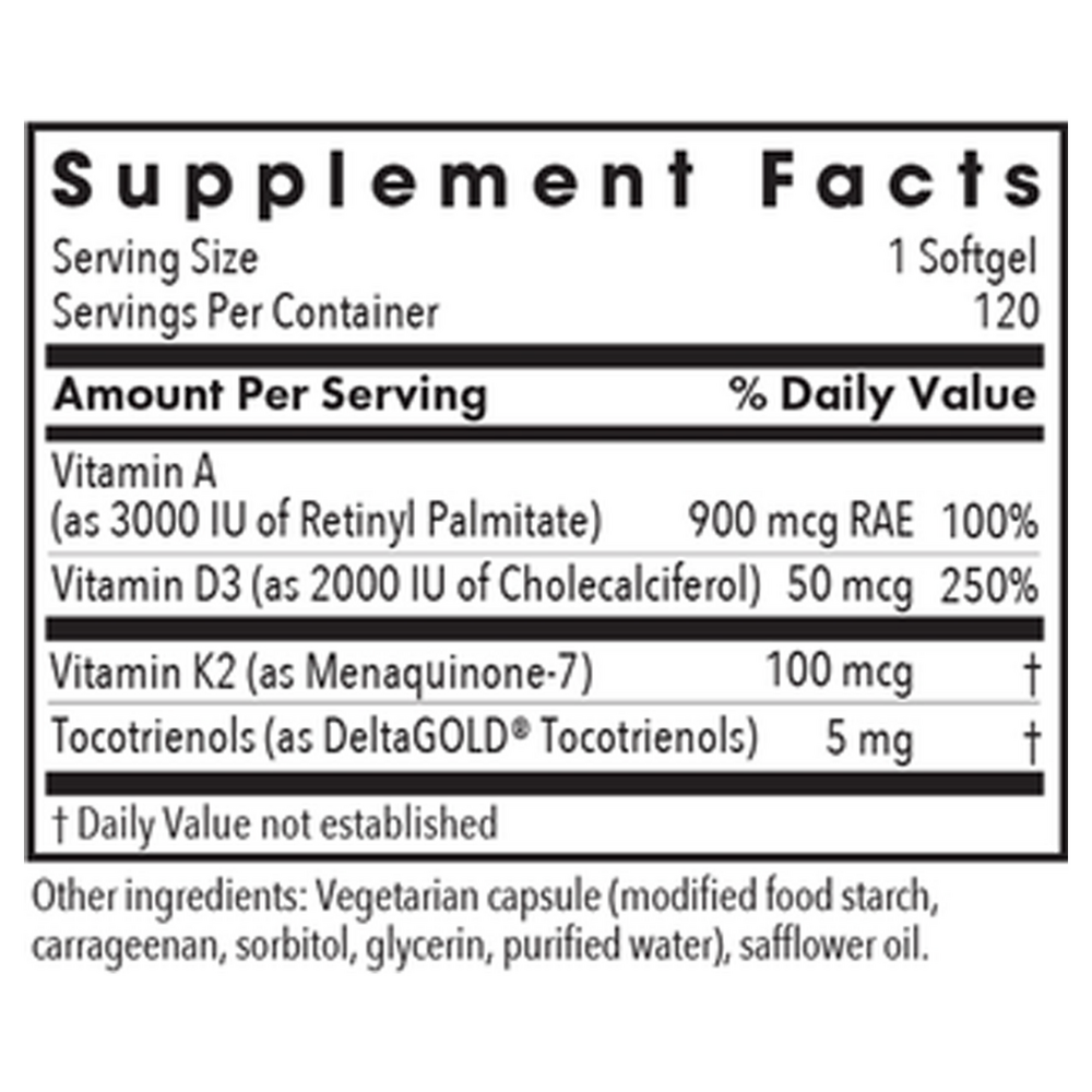 Allergy Research Group Vitamin D3 Complete Daily Balance with A and K2 - Image 6