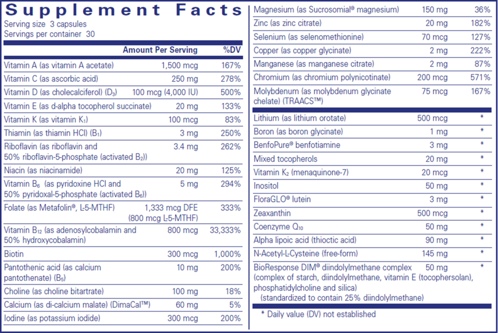 Pure Encapsulations PureGenomics® Ultramultivitamin - Image 3