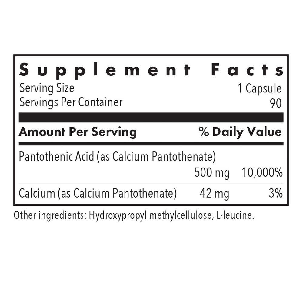 Allergy Research Group Pantothenic Acid - Image 3