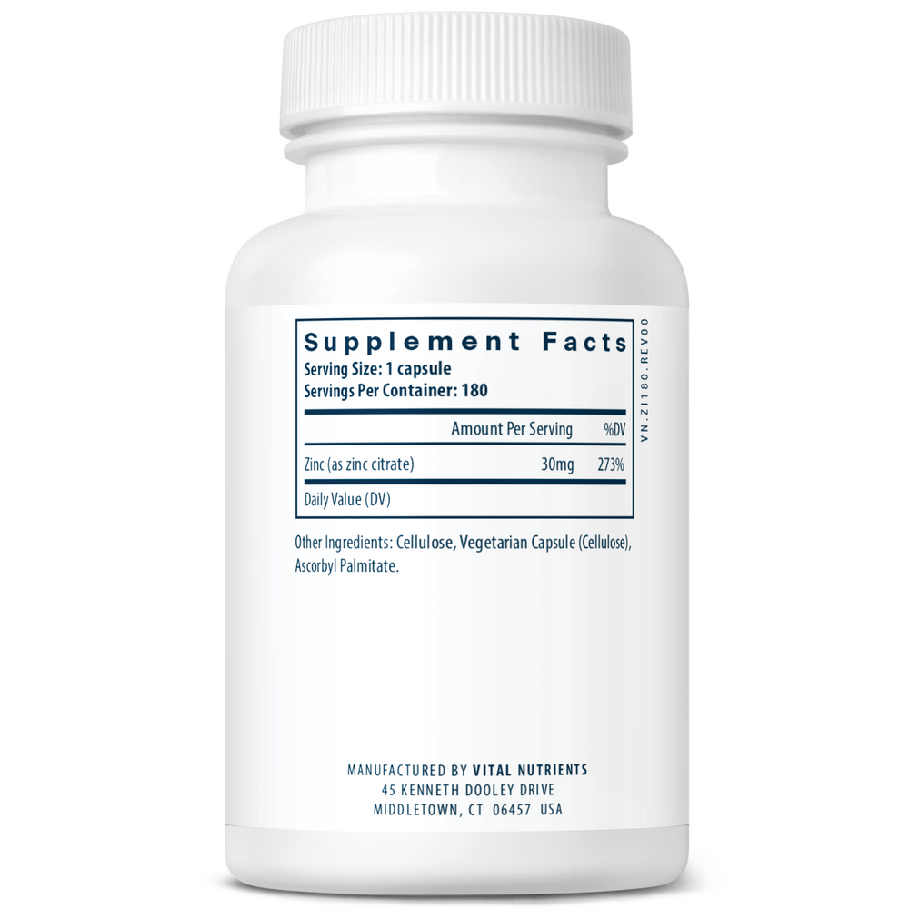 Vital Nutrients Zinc (Citrate) 30mg 90c - Image 5