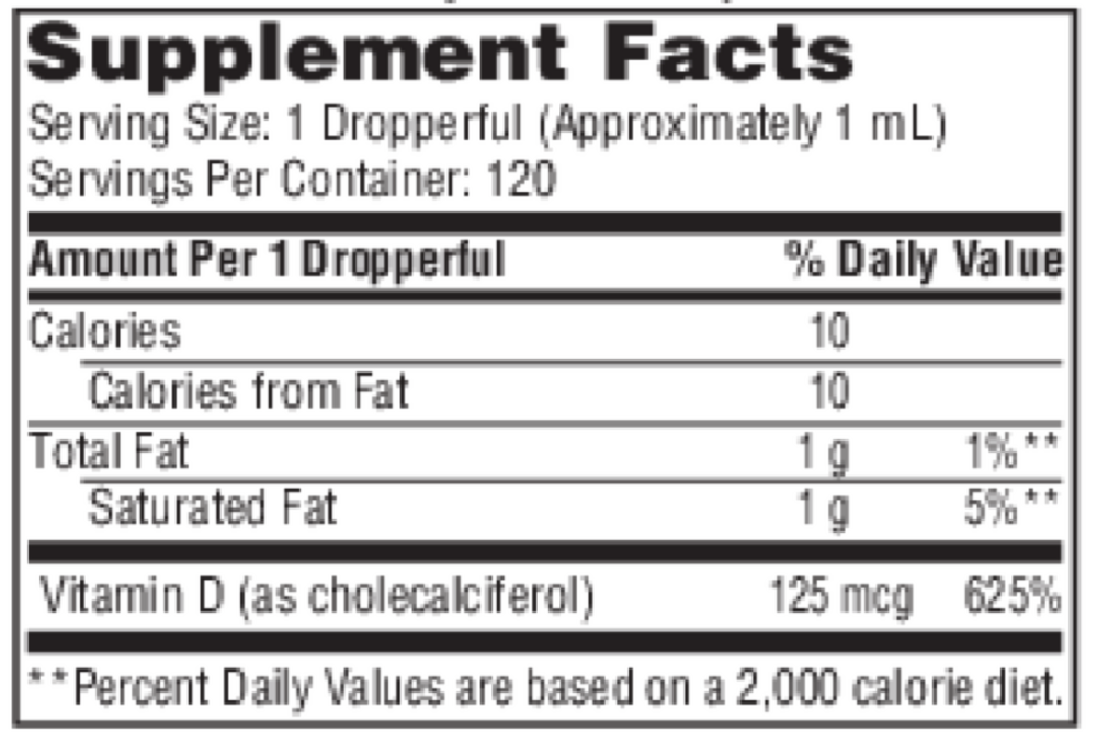 Klaire Labs/SFI Health Vitamin D3, 5000 IU - Image 3