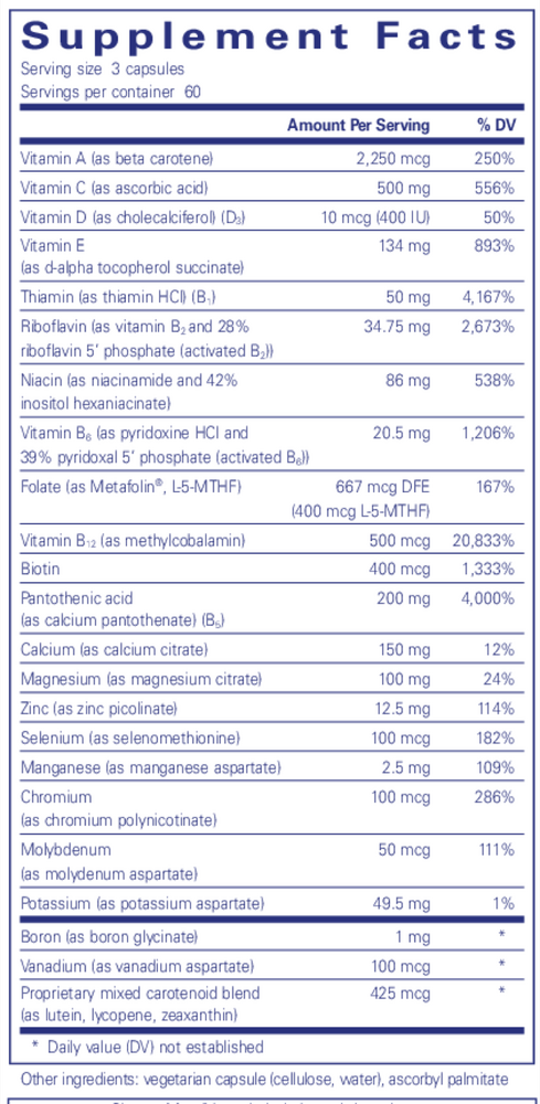 Pure Encapsulations Nutrient 950 W/O Cu,Fe & I - Image 3