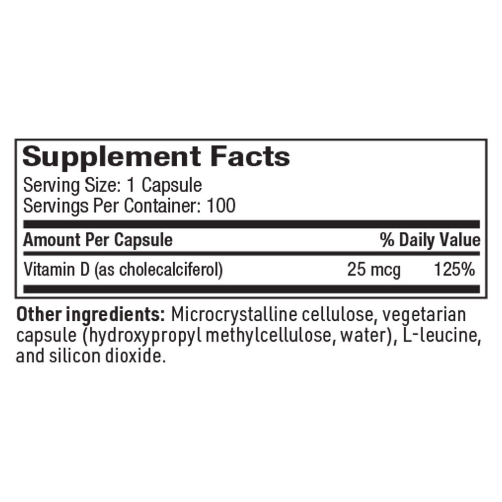 Klaire Labs/SFI Health Vitamin D3 1000IU - Image 3