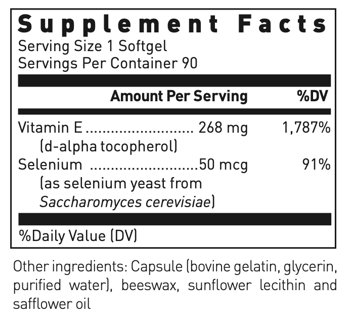 Douglas Labs Selenium + Vitamin E Formula - Image 3