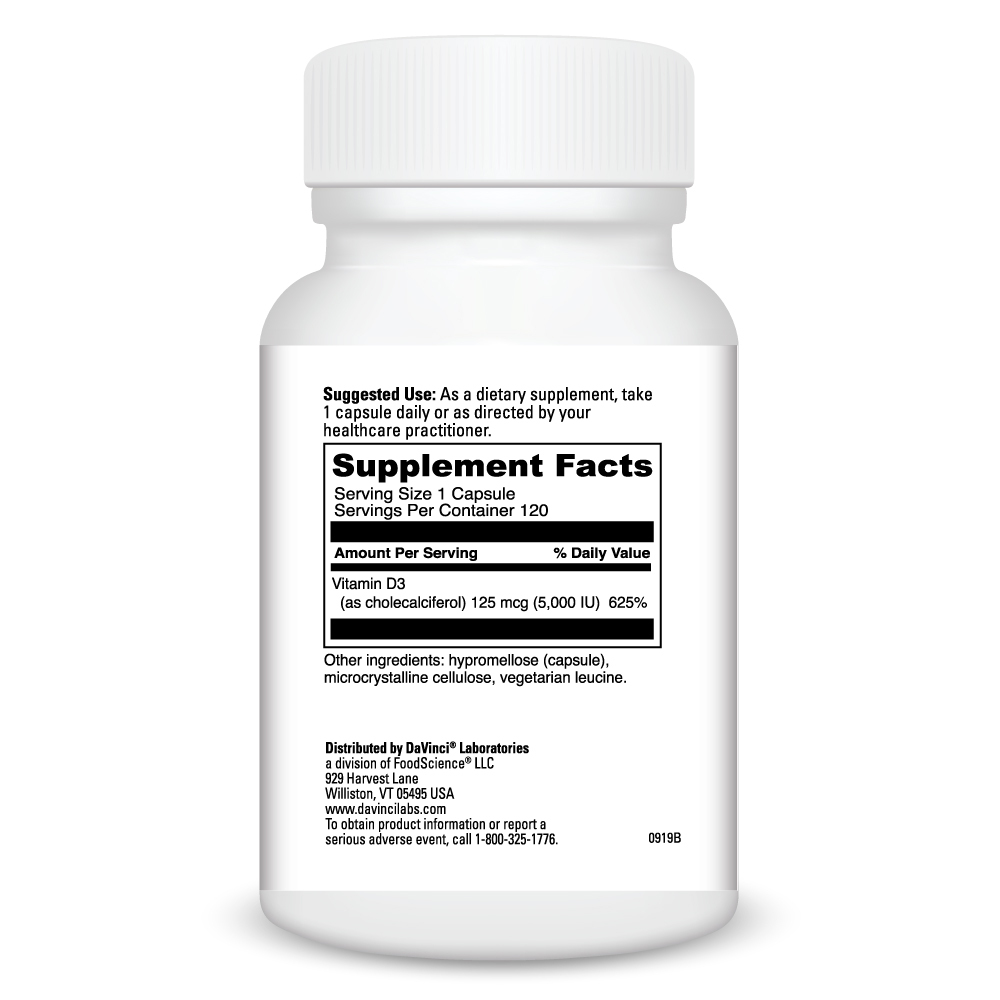 DaVinci Labs Vitamin D3 5000 i.u. - Image 3