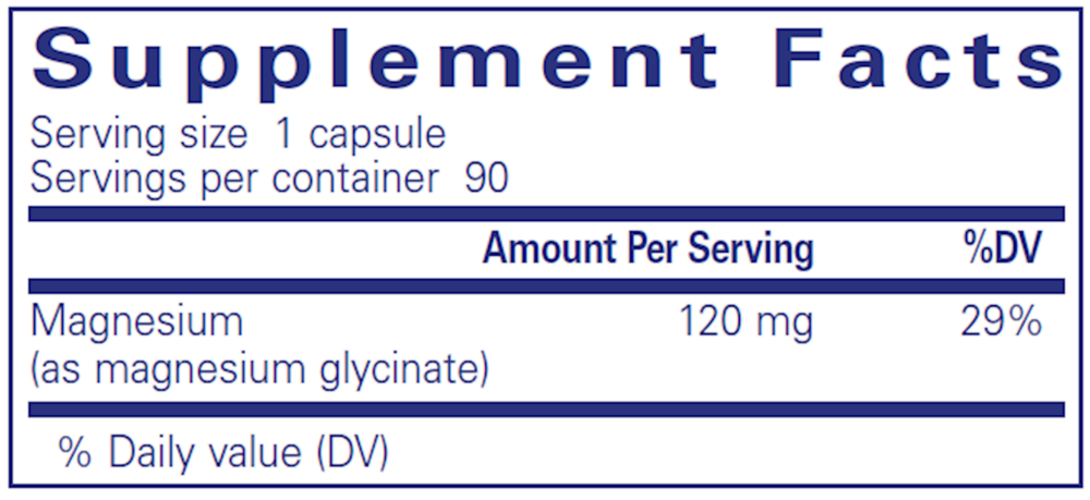 Pure Encapsulations Magnesium Glycinate, 120 mg - Image 3