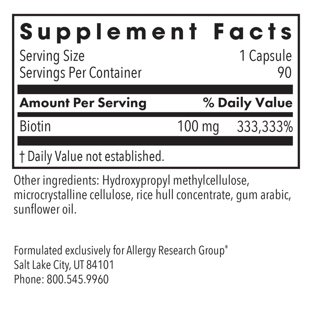 Allergy Research Group HiBiotin® - Image 3