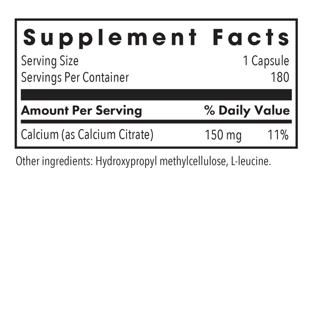 Allergy Research Group Calcium Citrate 150mg - Image 3