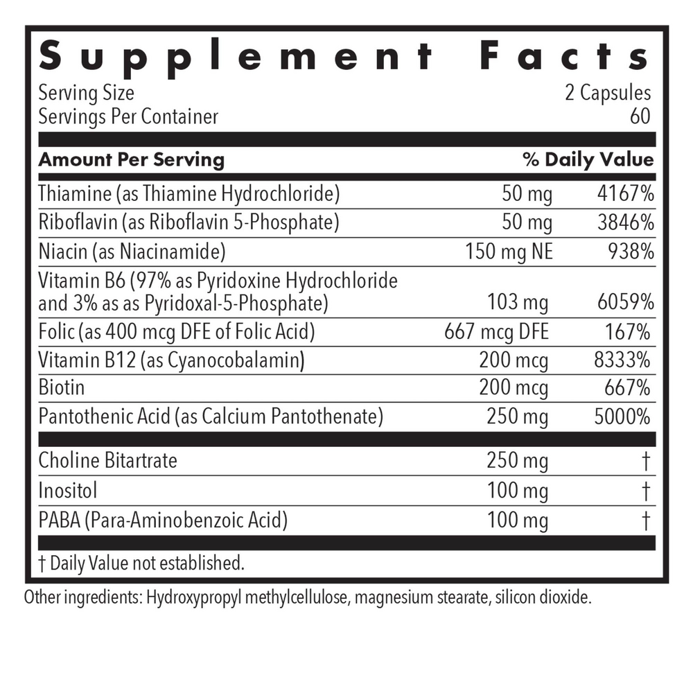 Allergy Research Group Super Vitamin B Complex - Image 3