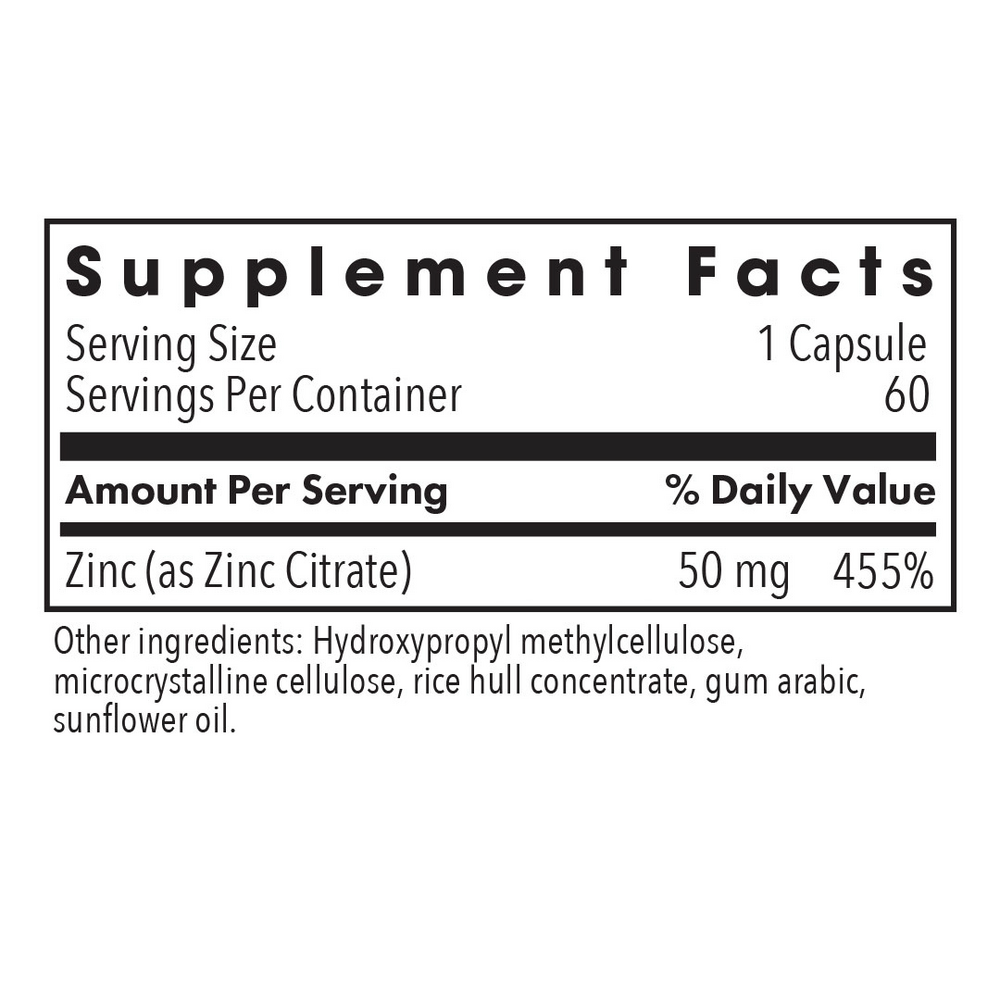 Allergy Research Group Zinc Citrate 50mg - Image 3