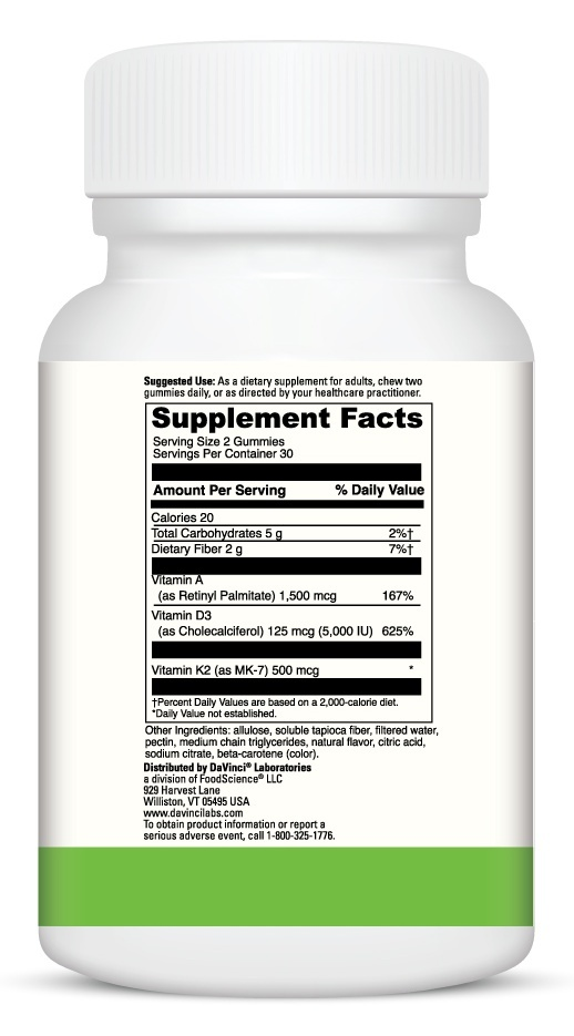 DaVinci Labs ADK Gummies, Sugar Free, Pineapple Flavor - Image 3