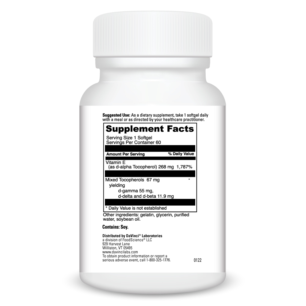 DaVinci Labs Natural Mixed Tocopherol E-400 - Image 3