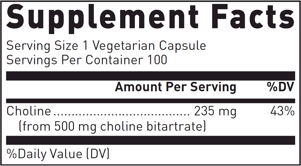 Douglas Labs Choline Bitartrate 500mg - Image 3