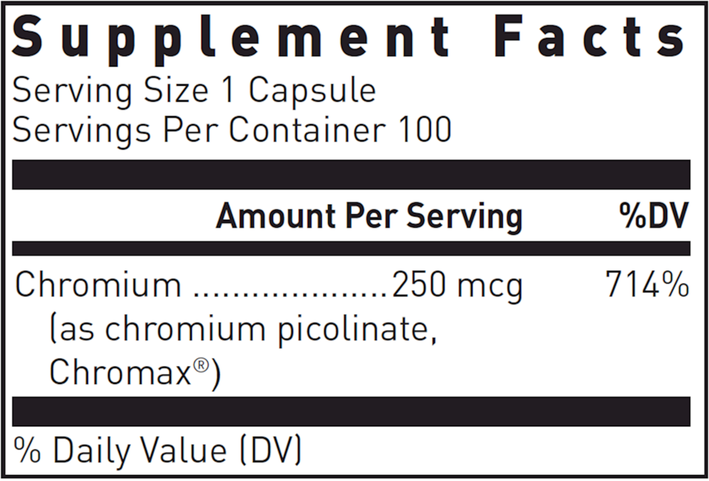 Douglas Labs Chromium Picolinate 250mcg - Image 3