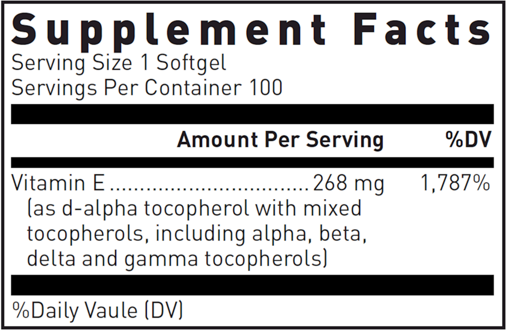 Douglas Labs Natural Vit E Complex 400 I.U. - Image 3