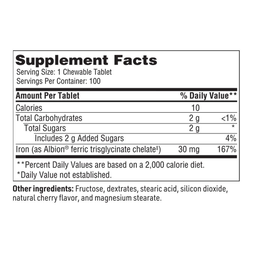 Klaire Labs/SFI Health Chewable Iron Chelate - Image 3
