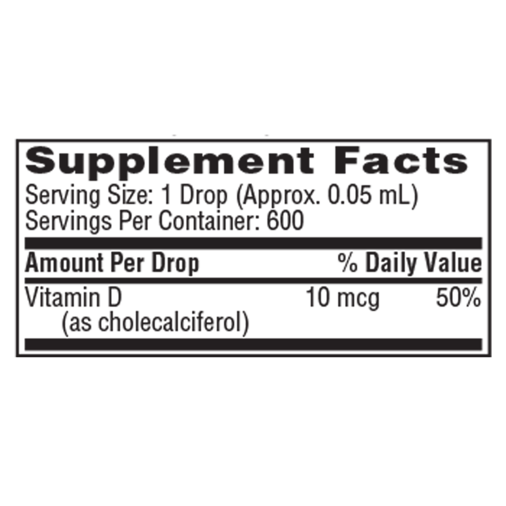 Klaire Labs/SFI Health Micellized Vitamin D3 Liquid (10mcg) - Image 3