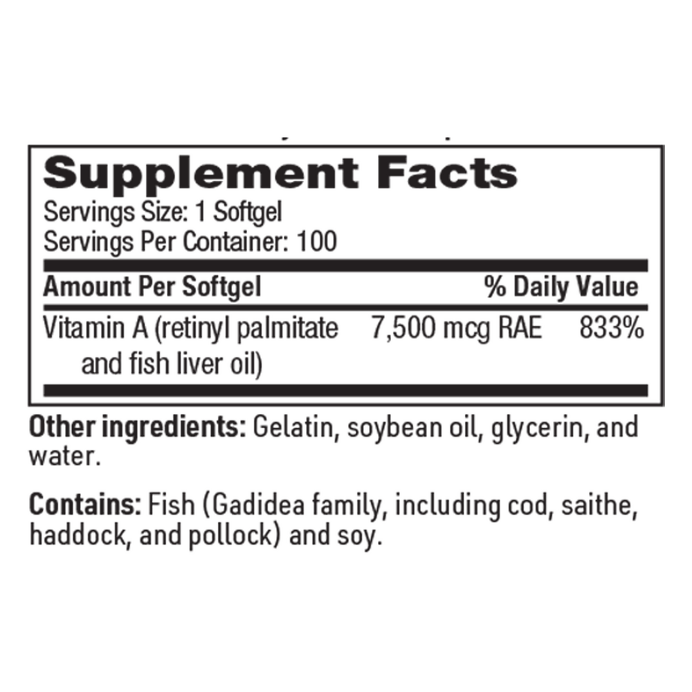 Klaire Labs/SFI Health Vitamin A 25000IU - Image 3