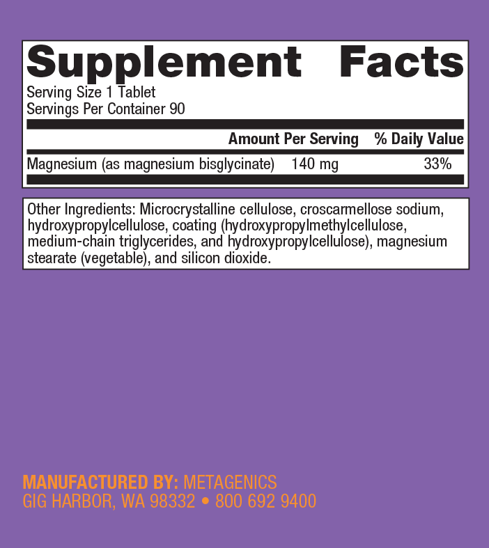 Metagenics Magnesium Glycinate Extra Strength, 140 mg - Image 2