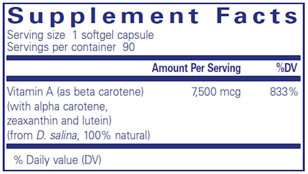 Pure Encapsulations Beta Carotene - Image 3