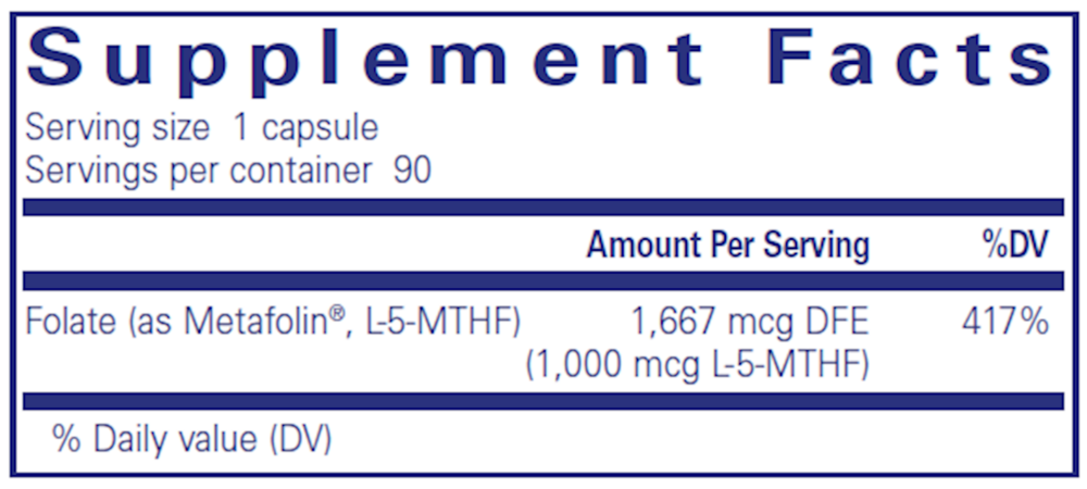 Pure Encapsulations Folate 1000 - Image 3