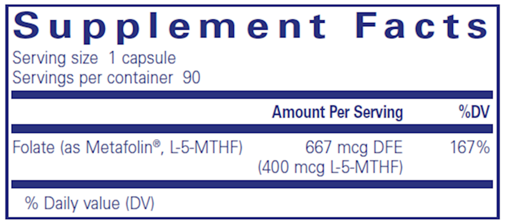 Pure Encapsulations Folate 400 - Image 3