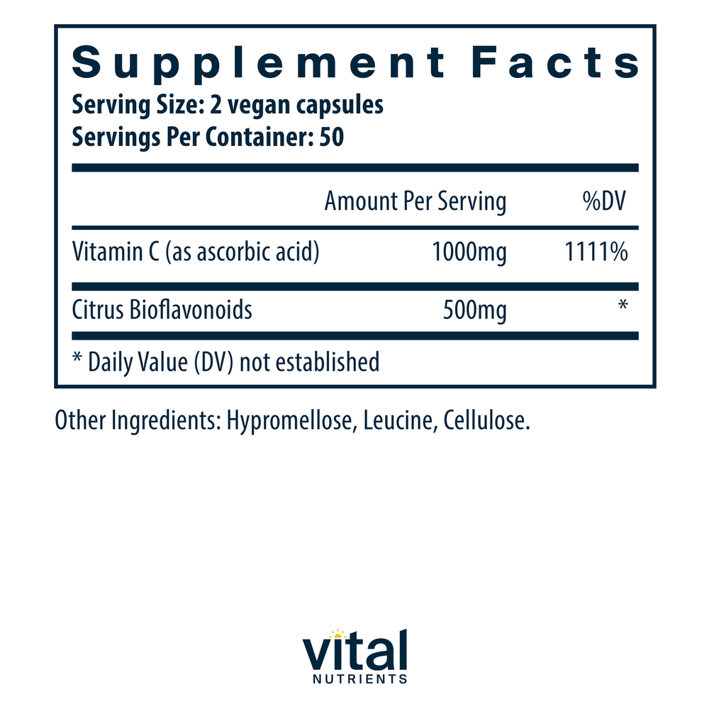 Vital Nutrients Vitamin C with Citrus Bioflavonoids - Image 3