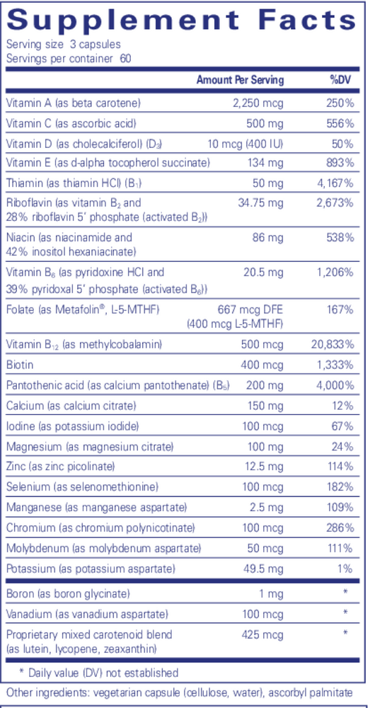 Pure Encapsulations Nutrient 950® without Copper & Iron - Image 6