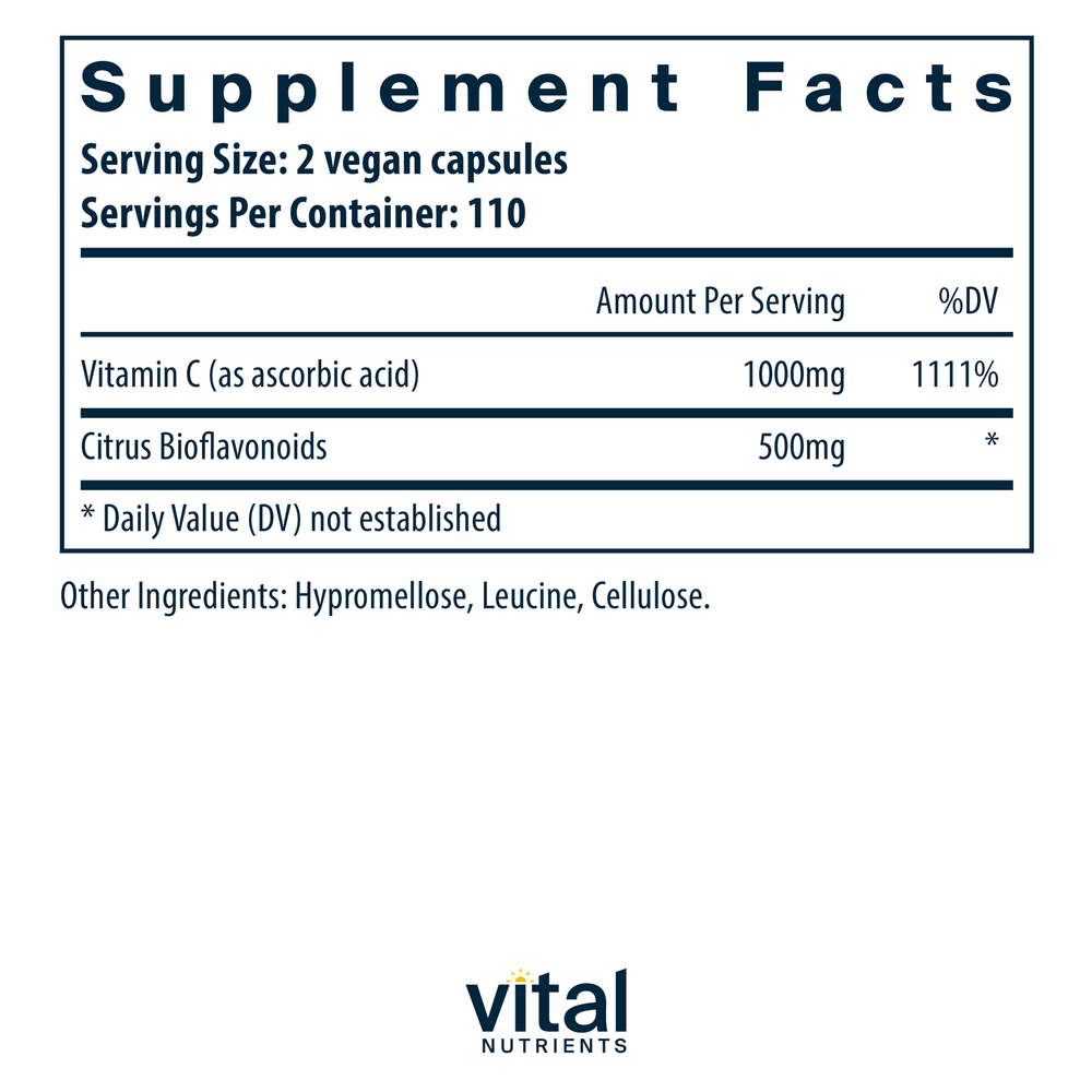Vital Nutrients Vitamin C with Citrus Bioflavonoids - Image 6