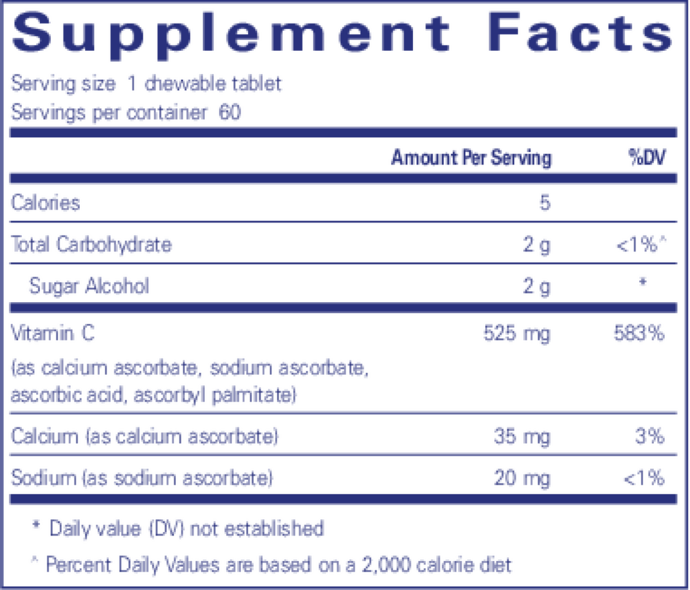 Pure Encapsulations Vitamin C Chewables - Image 3