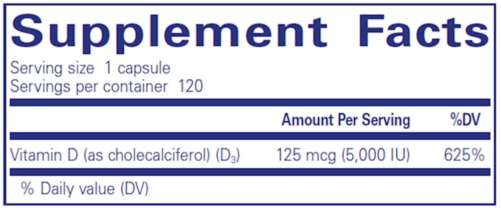 Pure Encapsulations Vitamin D3 125mcg (5,000IU) - Image 6