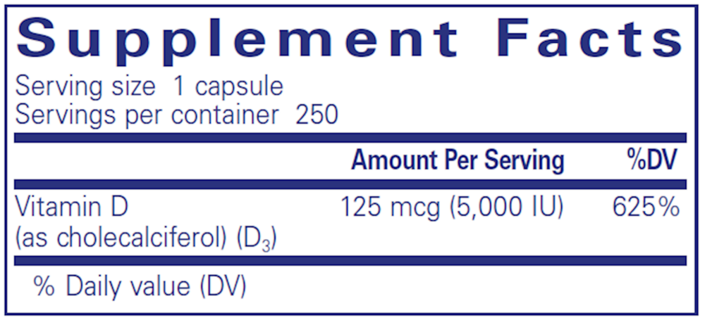 Pure Encapsulations Vitamin D3 125mcg (5,000IU) - Image 9