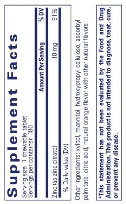 Pure Encapsulations Zinc chewables - Image 3