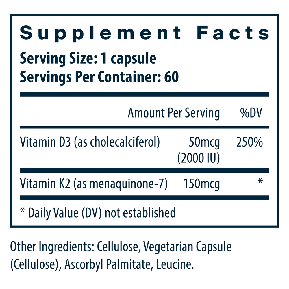 Vital Nutrients Vitamin D3 + K2 - Image 3