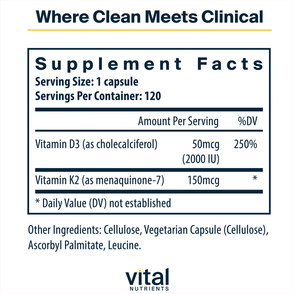 Vital Nutrients Vitamin D3 + K2 - Image 6