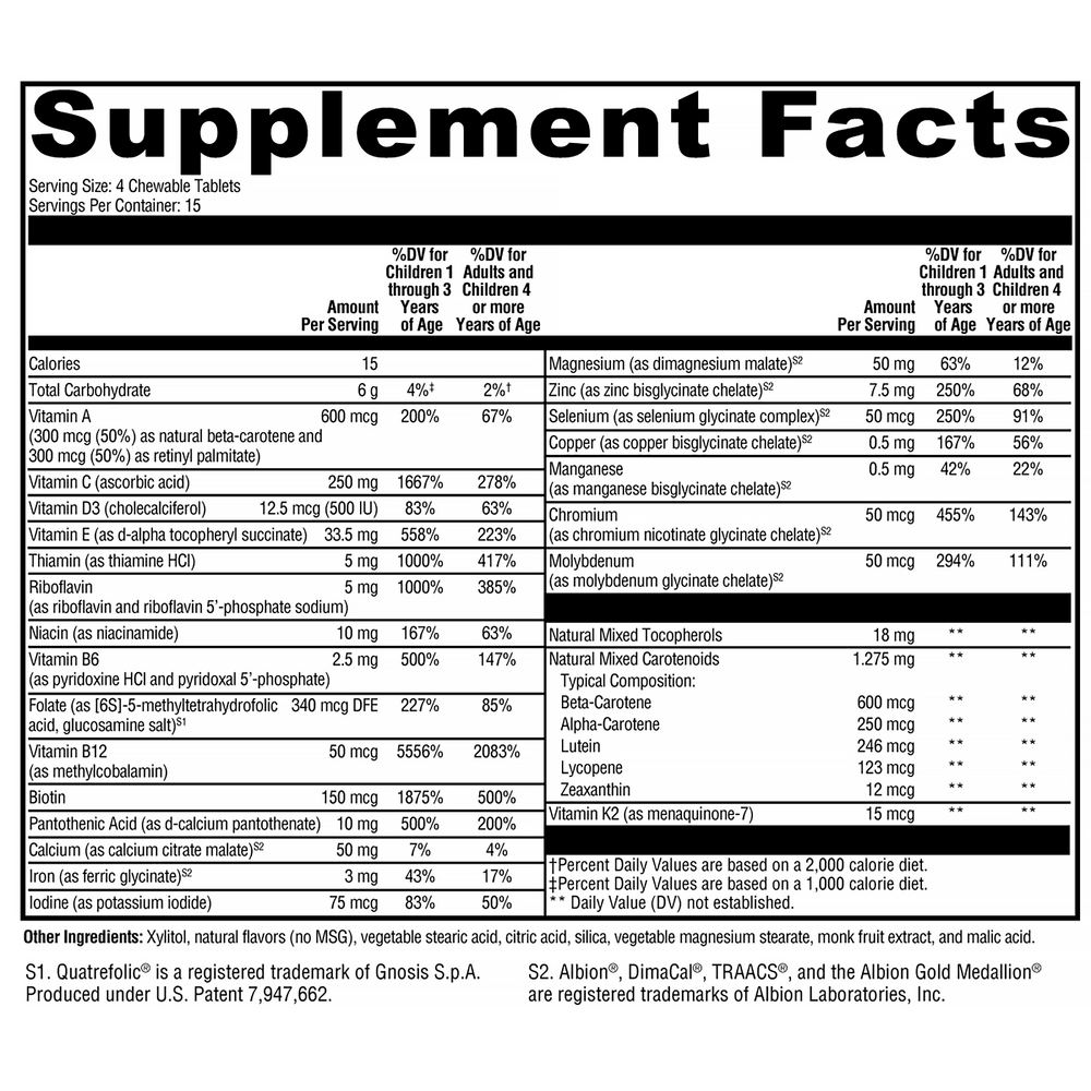 XYMOGEN ActivNutrients Chewable Mixed Berry (Multivitamin) - Image 3