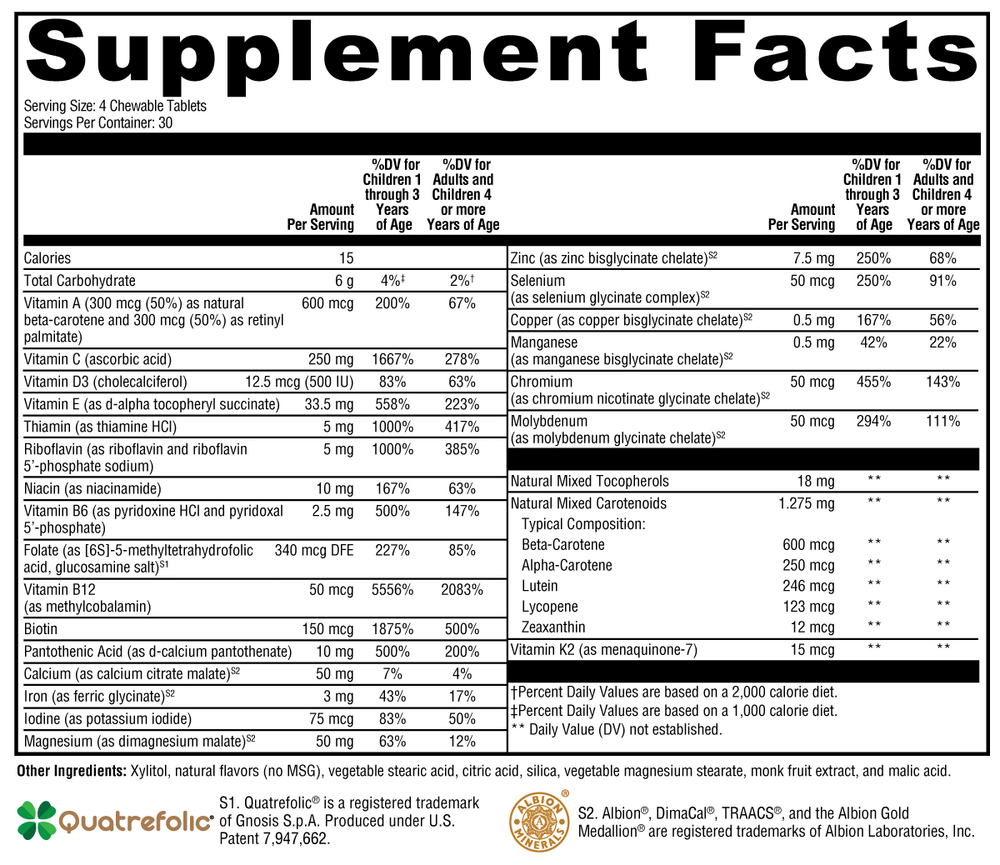 XYMOGEN ActivNutrients Chewable Mixed Berry (Multivitamin) - Image 6