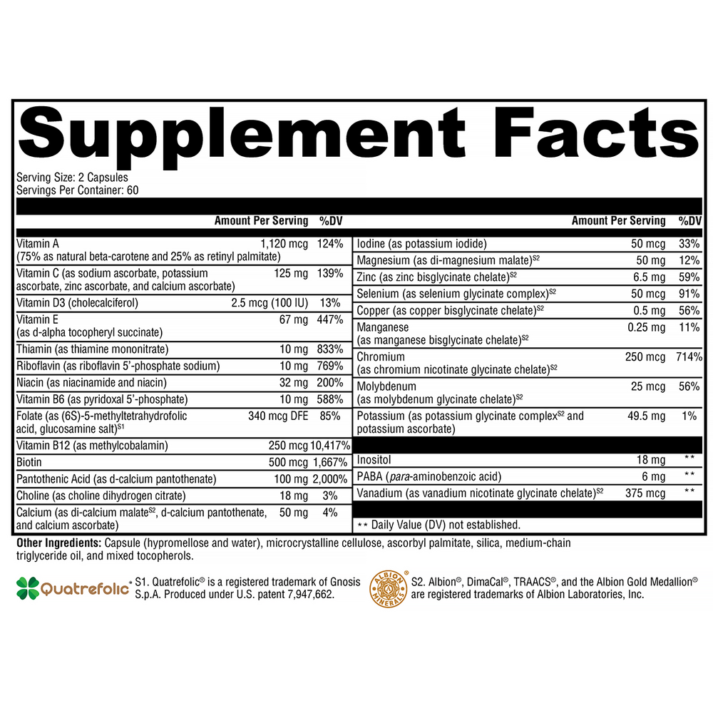 XYMOGEN ActivNutrients Without Iron (Multivitamin) - Image 3