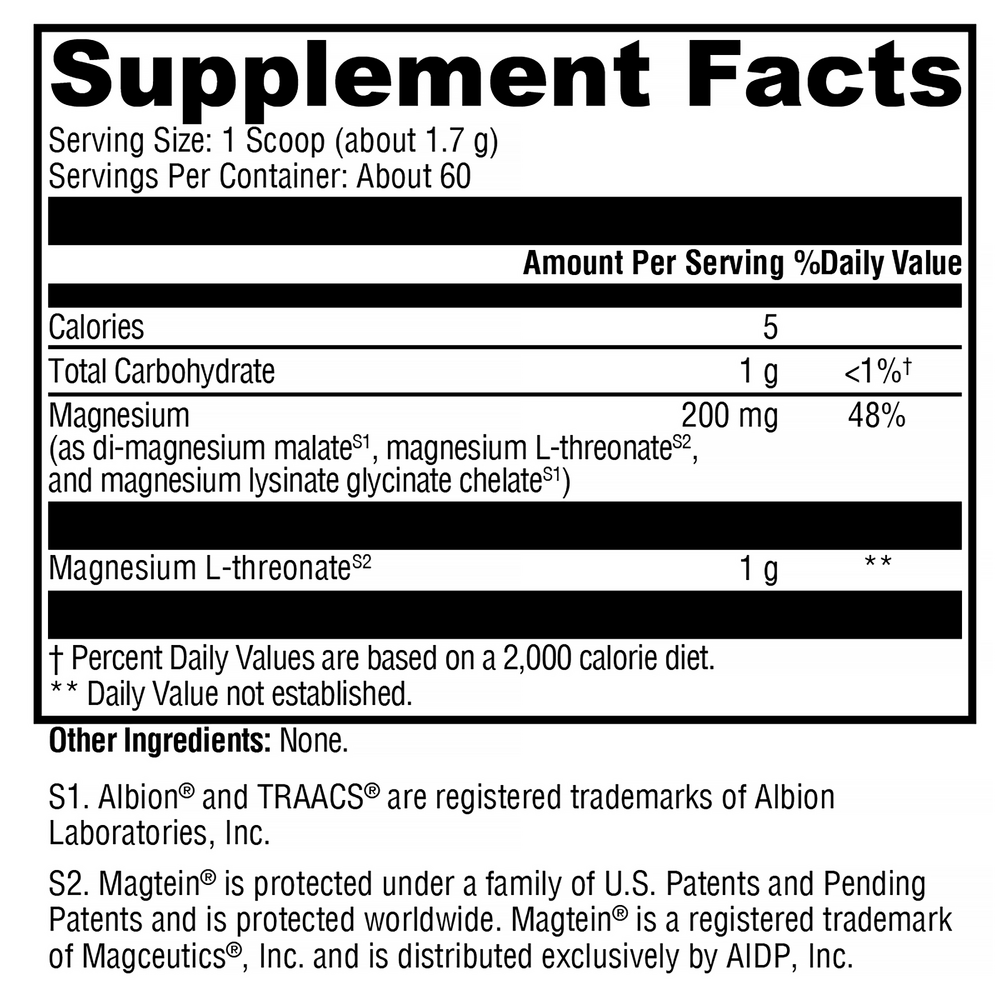 XYMOGEN OptiMag Neuro Unflavored (Magnesium_ L-Threonate - Image 3