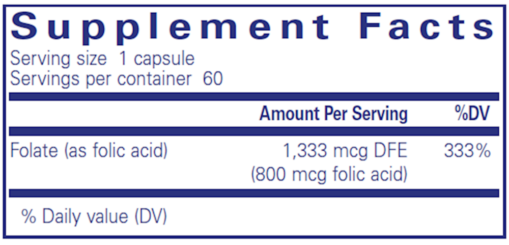 Pure Encapsulations Folic Acid - Image 3