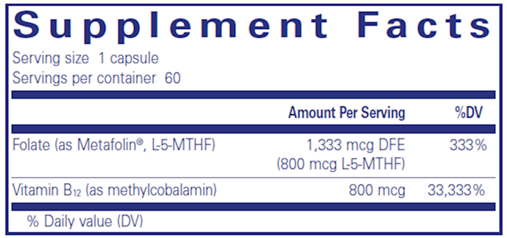 Pure Encapsulations B12 Folate - Image 3