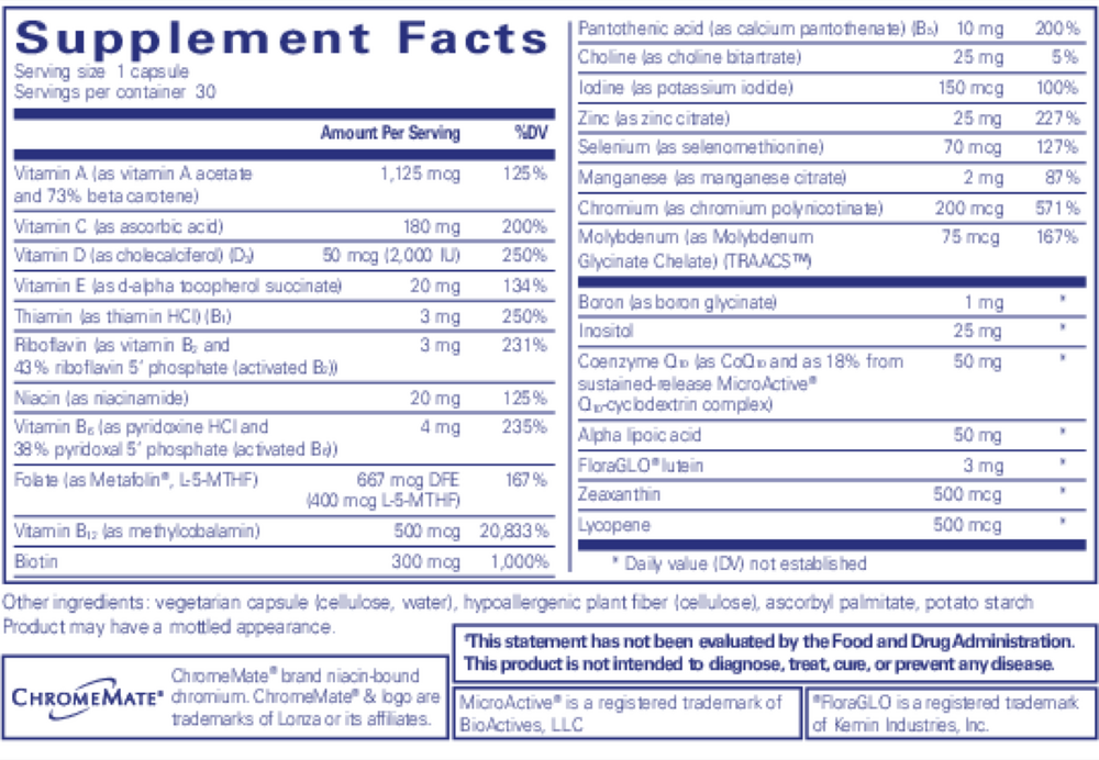 Pure Encapsulations O.N.E. Multivitamin - Image 3