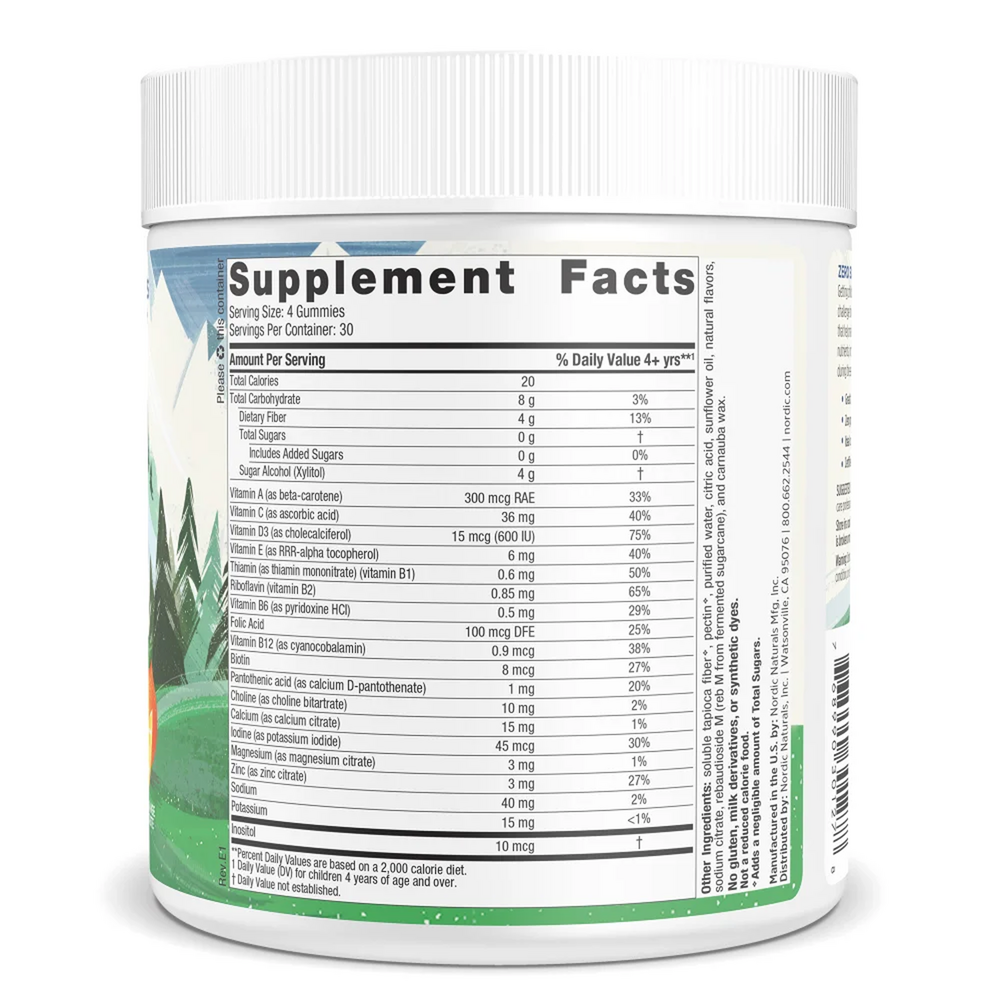 Nordic Naturals Zero Sugar Kids Multivitamin Gummies - Image 3