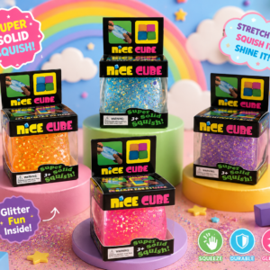 Nice Cube Squishy Toy Set – Fidget Cubes Glitter Series